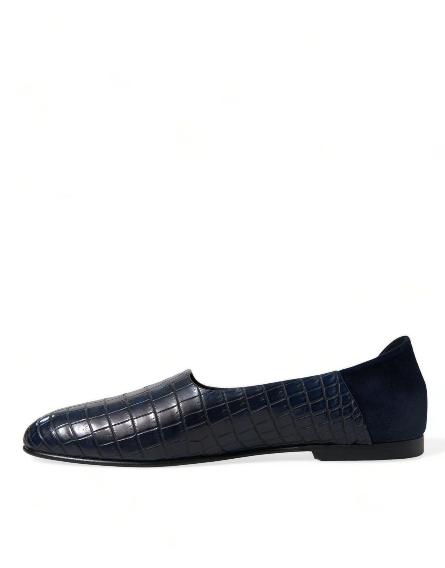 Dolce &amp; Gabbana Elegant Blue Crocodile Leather Loafers