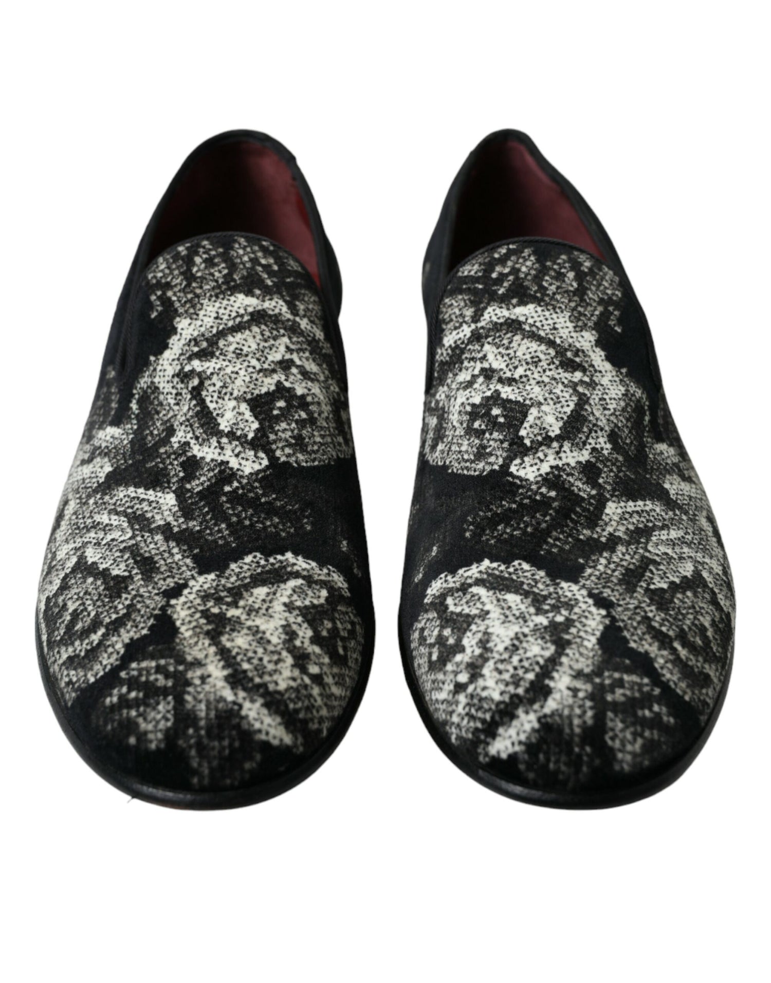 Dolce &amp; Gabbana Elegant Floral Velvet Loafers