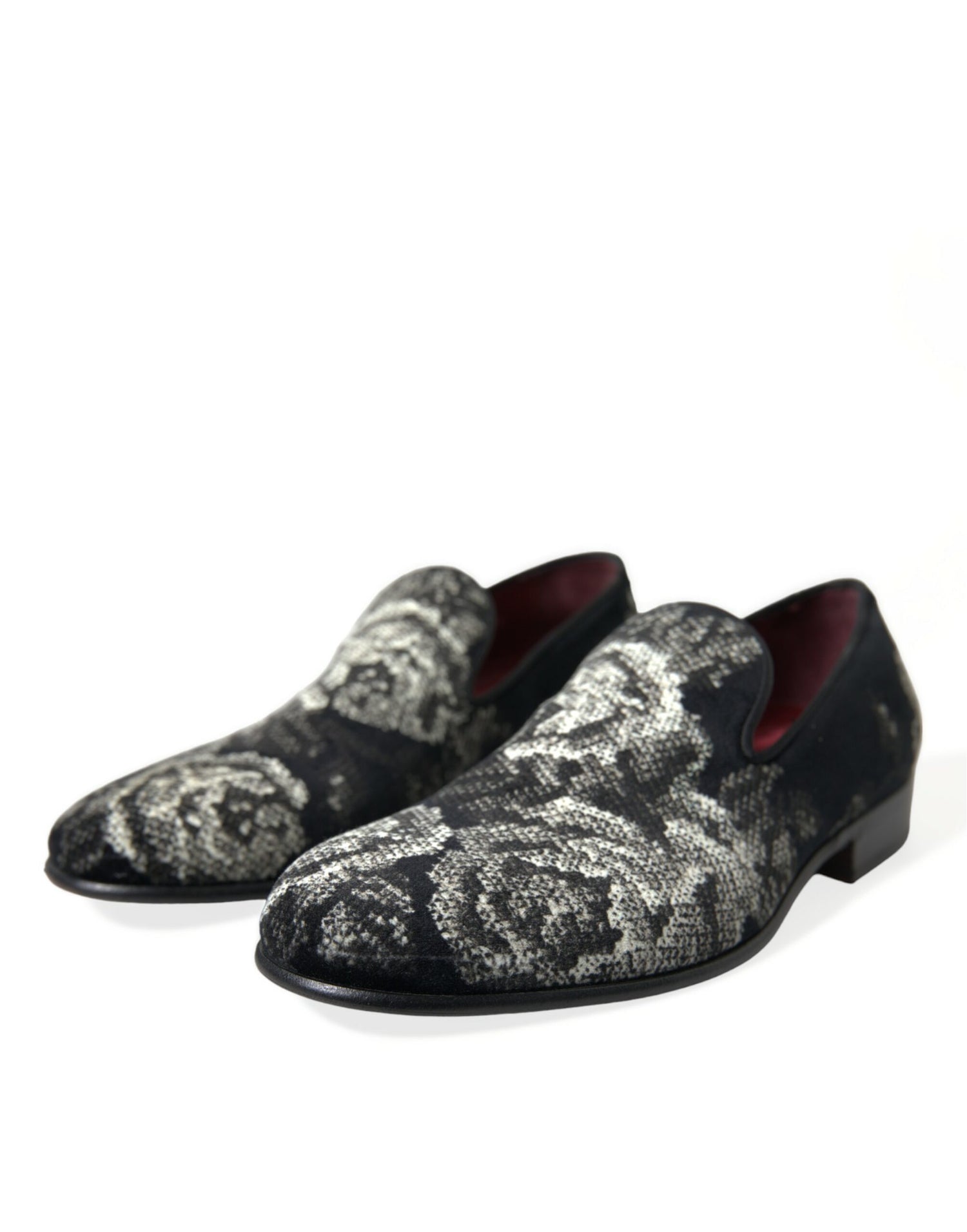 Dolce &amp; Gabbana Elegant Floral Velvet Loafers