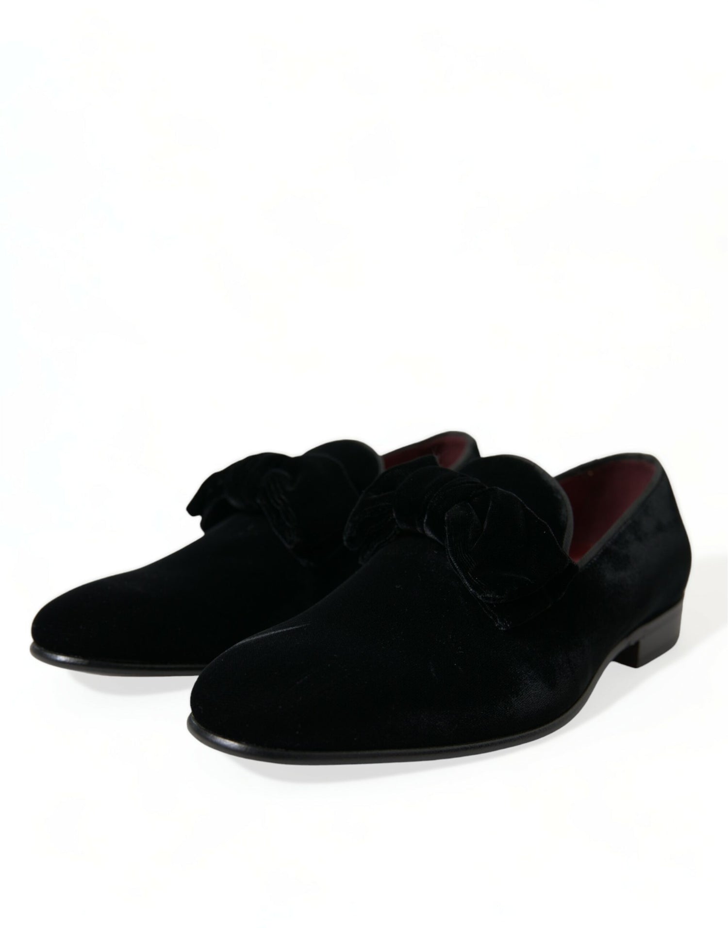 Dolce &amp; Gabbana Elegant Black Velvet Loafers - Men&