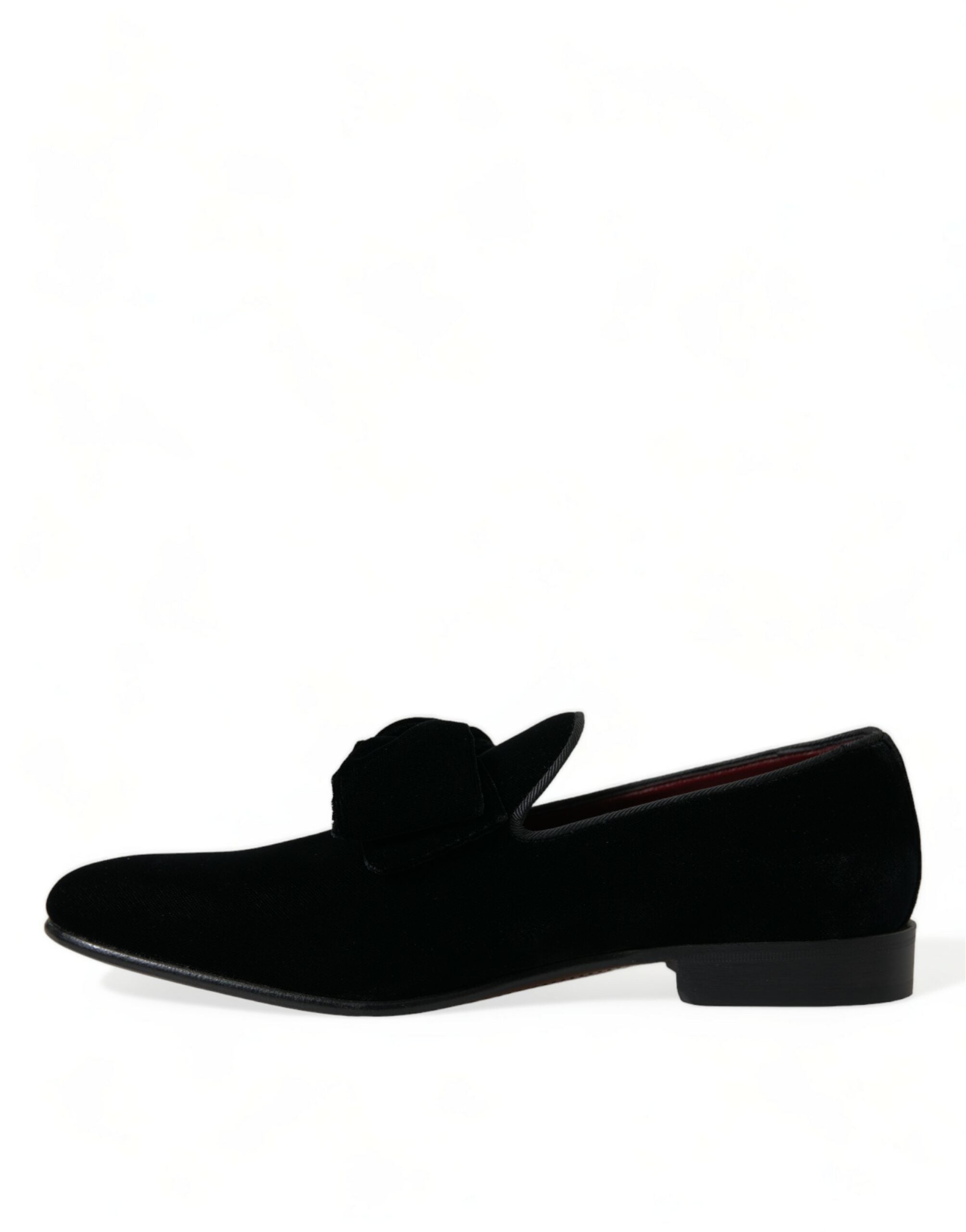 Dolce &amp; Gabbana Elegant Black Velvet Loafers - Men&