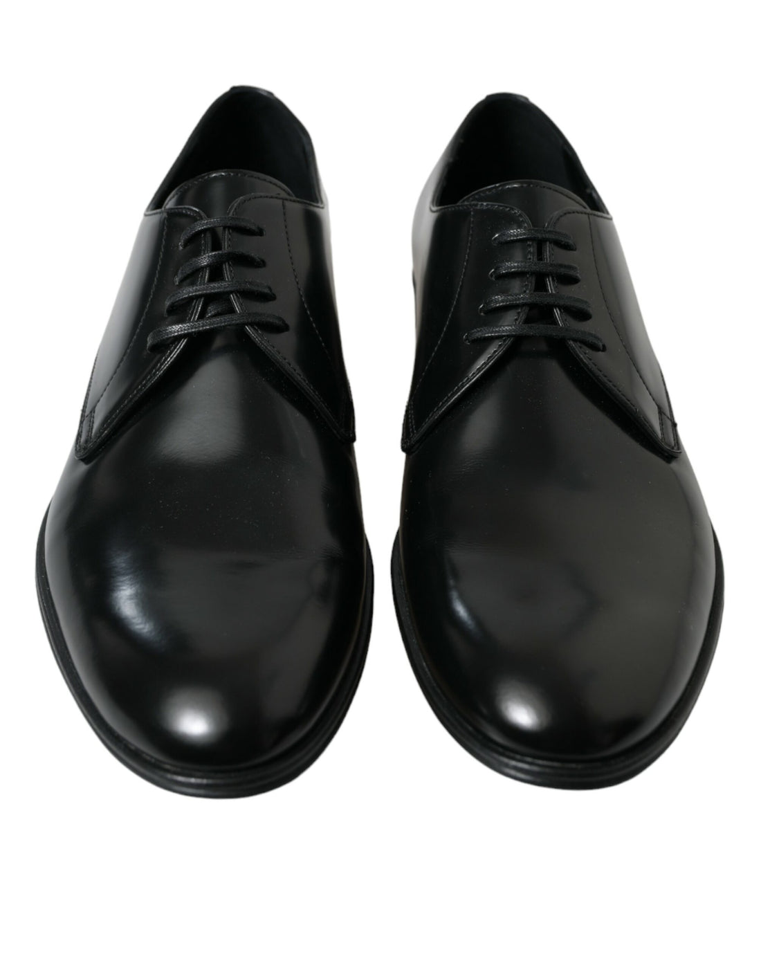 Dolce &amp; Gabbana Elegant Black Leather Derby Formal Shoes