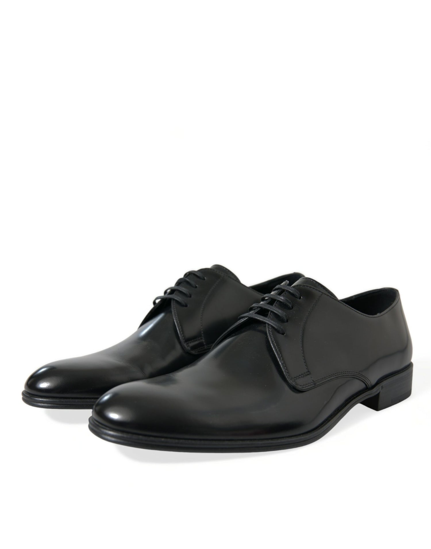 Dolce &amp; Gabbana Elegant Black Leather Derby Formal Shoes