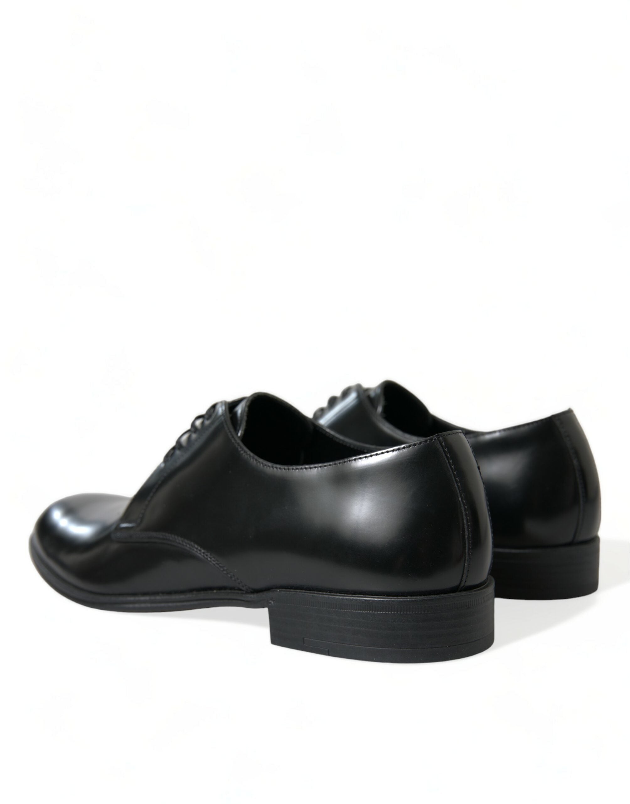 Dolce &amp; Gabbana Elegant Black Leather Derby Formal Shoes