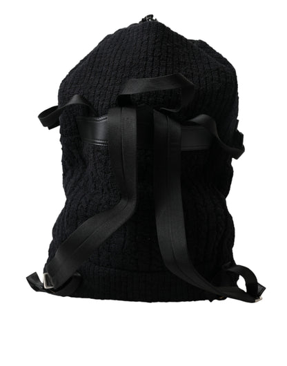 Dolce &amp; Gabbana Elegant Tricot Wool-Blend Backpack in Black