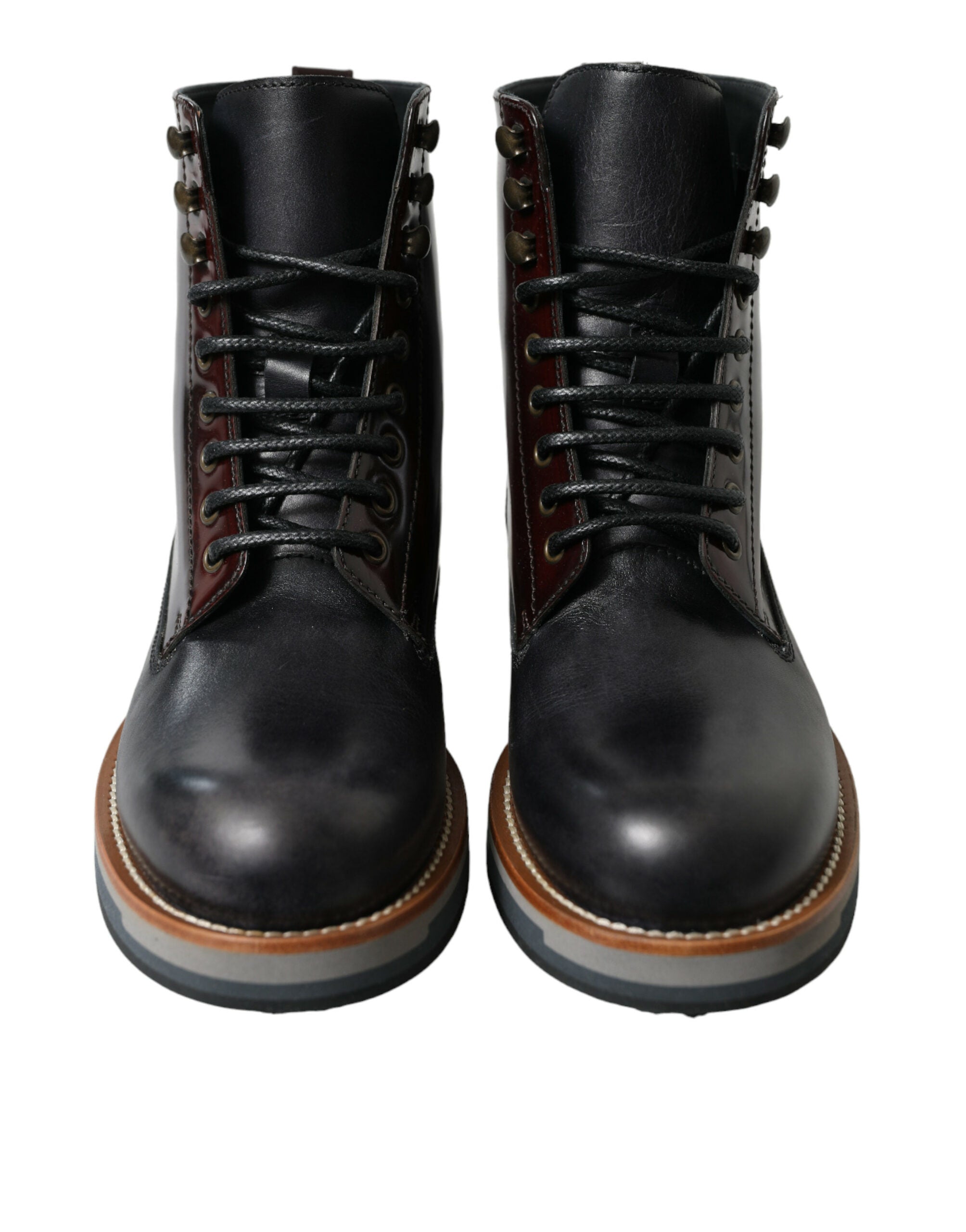 Dolce &amp; Gabbana Elegant Bi-Color Leather Boots