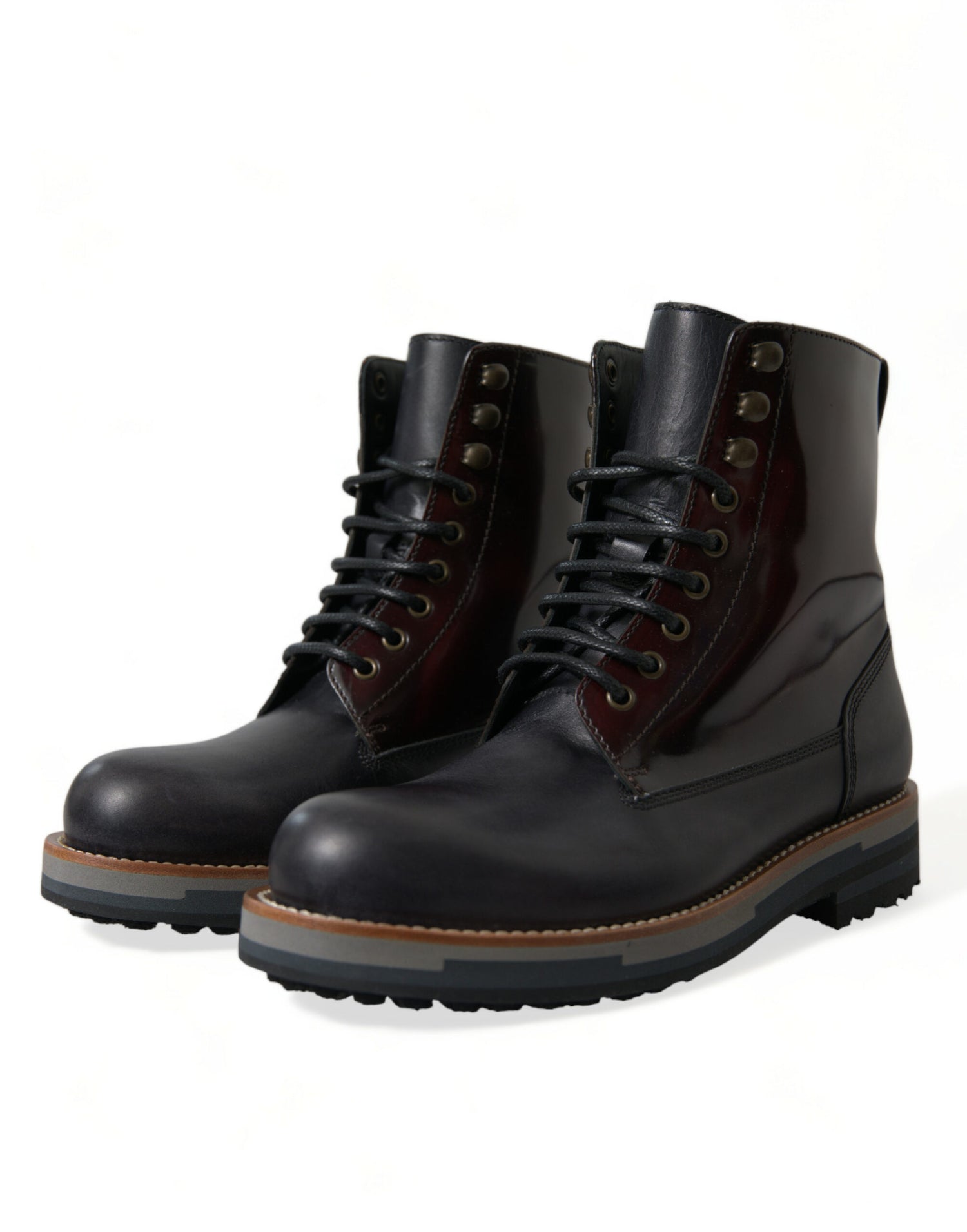 Dolce &amp; Gabbana Elegant Bi-Color Leather Boots