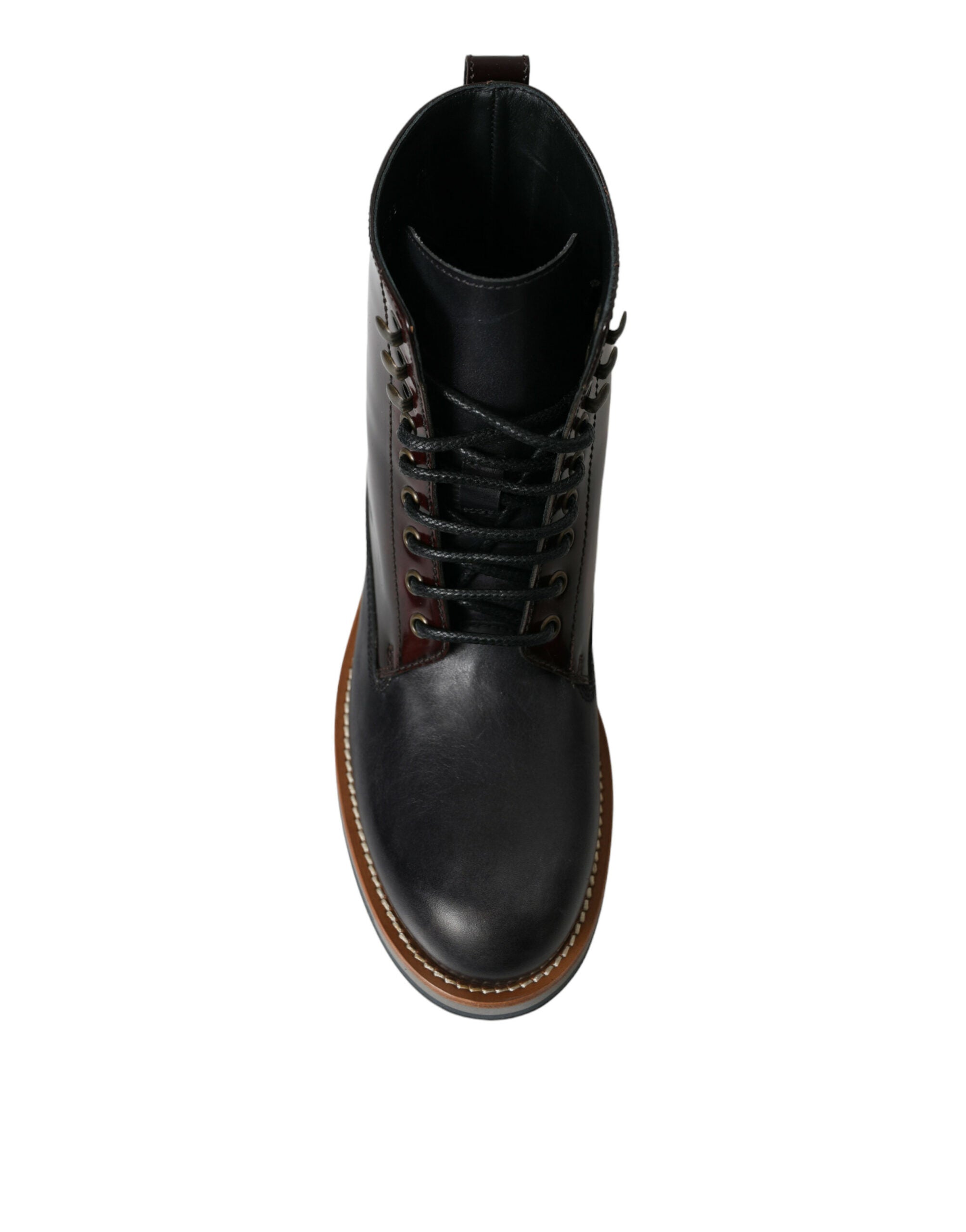 Dolce &amp; Gabbana Elegant Bi-Color Leather Boots