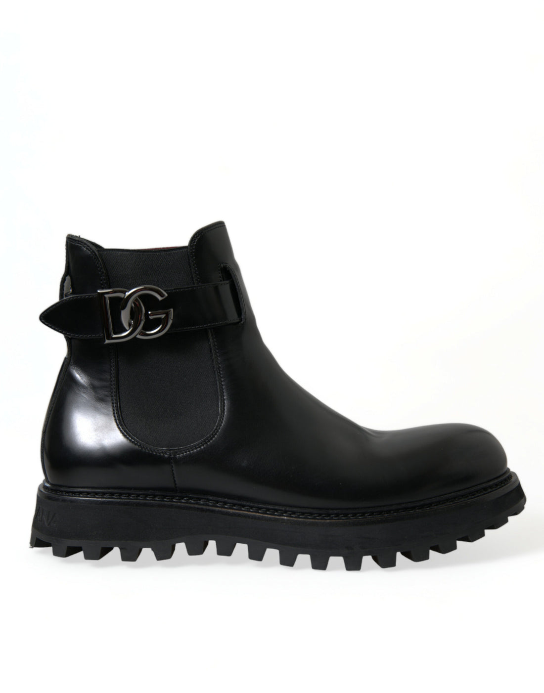 Dolce &amp; Gabbana Elegant Black Calf Leather Chelsea Boots