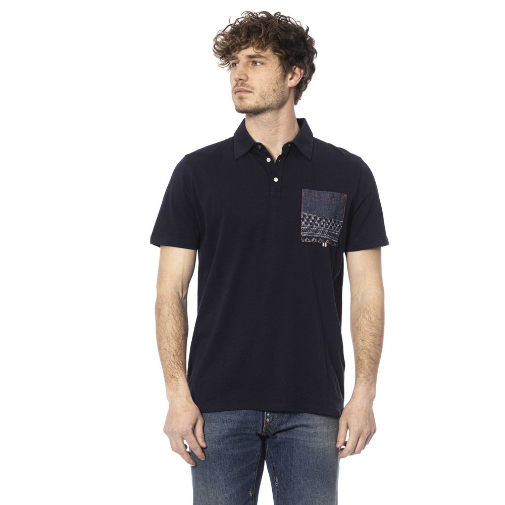 Distretto12 Blue Cotton Men Polo Shirt