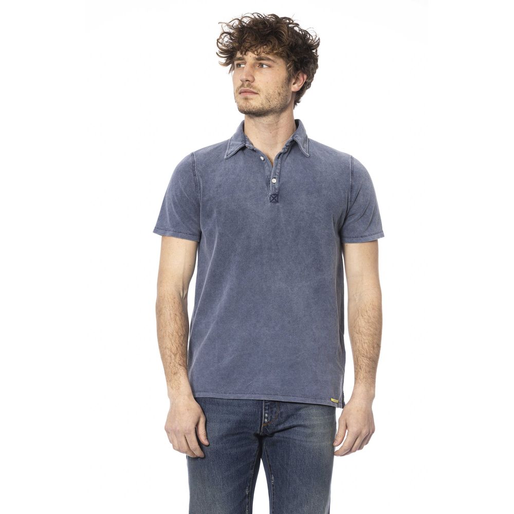 Distretto12 Blue Cotton Men Polo Shirt