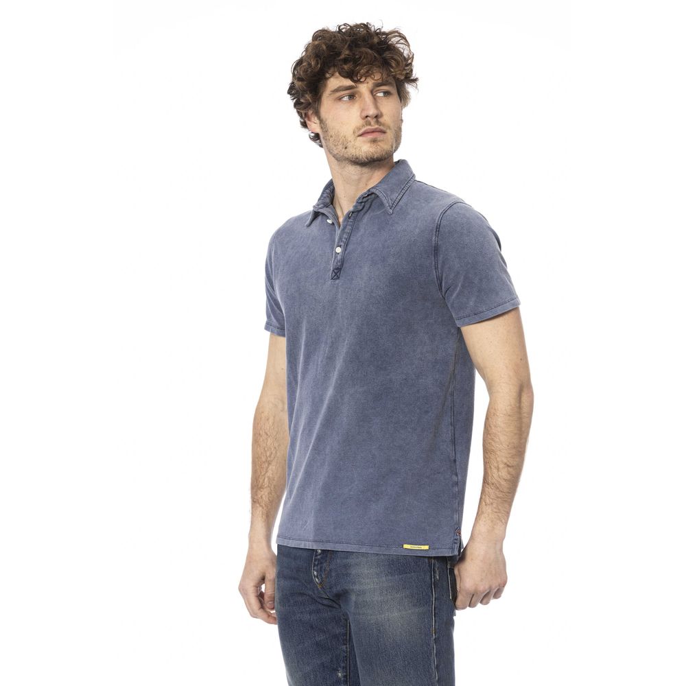 Distretto12 Blue Cotton Men Polo Shirt