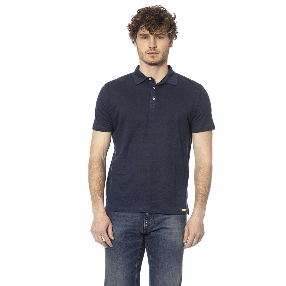 Distretto12 Blue Cotton Men Polo Shirt