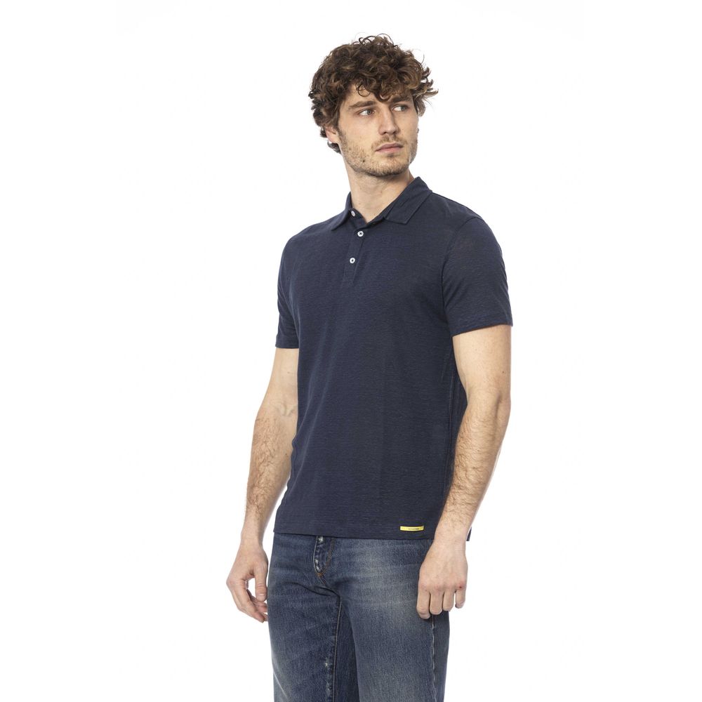 Distretto12 Blue Cotton Men Polo Shirt