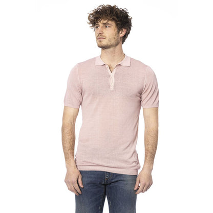 Distretto12 Pink Cotton Men Polo Shirt