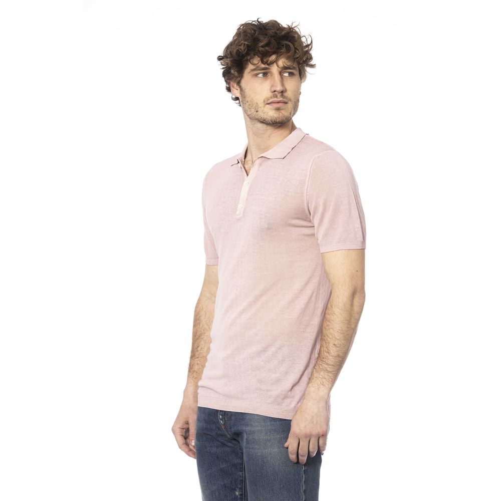 Distretto12 Pink Cotton Men Polo Shirt