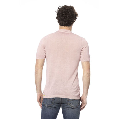 Distretto12 Pink Cotton Men Polo Shirt