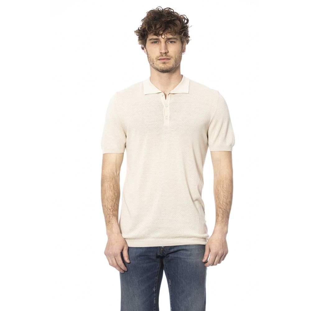 Distretto12 Beige Cotton Men Polo Shirt