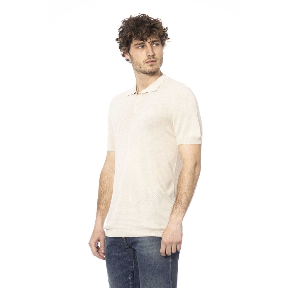 Distretto12 Beige Cotton Men Polo Shirt