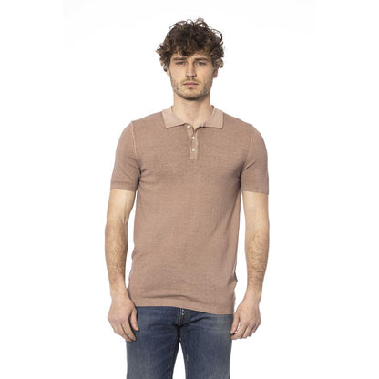 Distretto12 Beige Cotton Men Polo Shirt