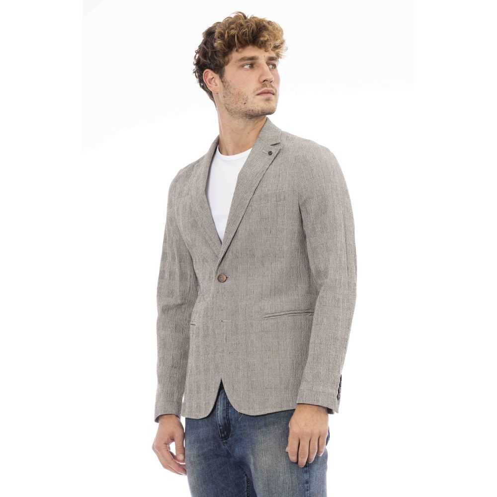 Distretto12 Beige Cotton Men Blazer