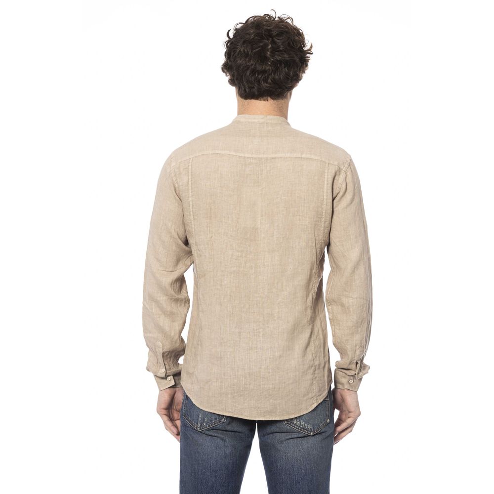 Distretto12 Beige Linen Men Shirt