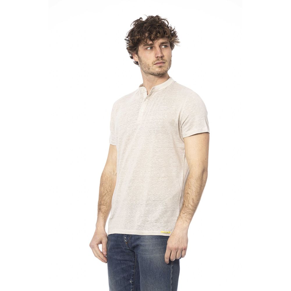 Distretto12 Beige Linen Men T-Shirt