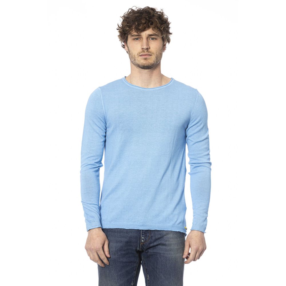 Distretto12 Light Blue Cotton Men Sweater