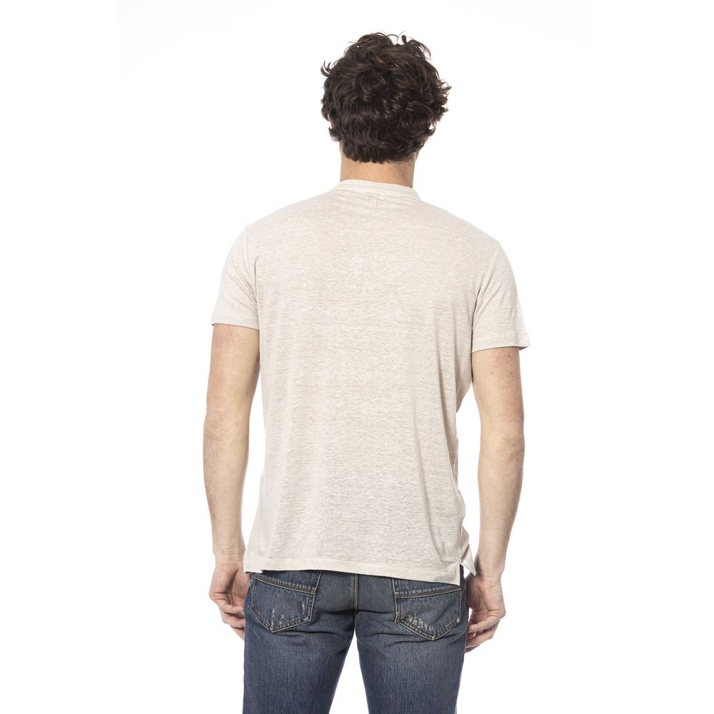 Distretto12 Beige Linen Men T-Shirt