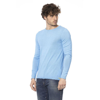 Distretto12 Light Blue Cotton Men Sweater