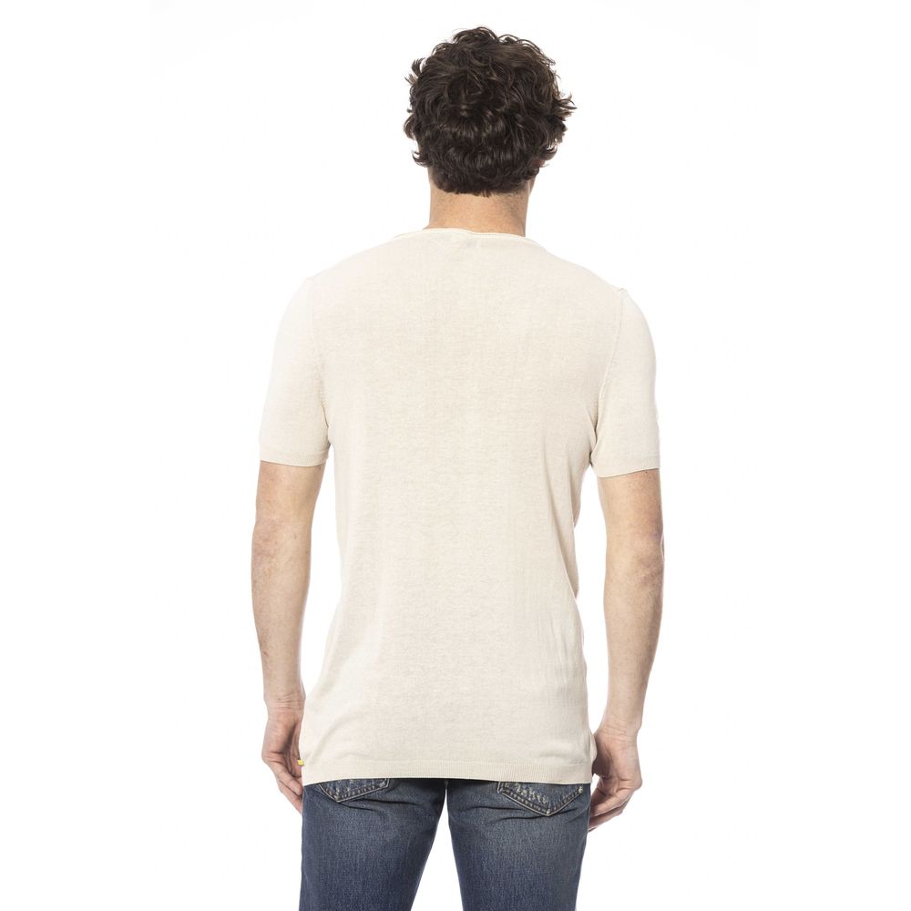 Distretto12 Beige Cotton Men T-Shirt