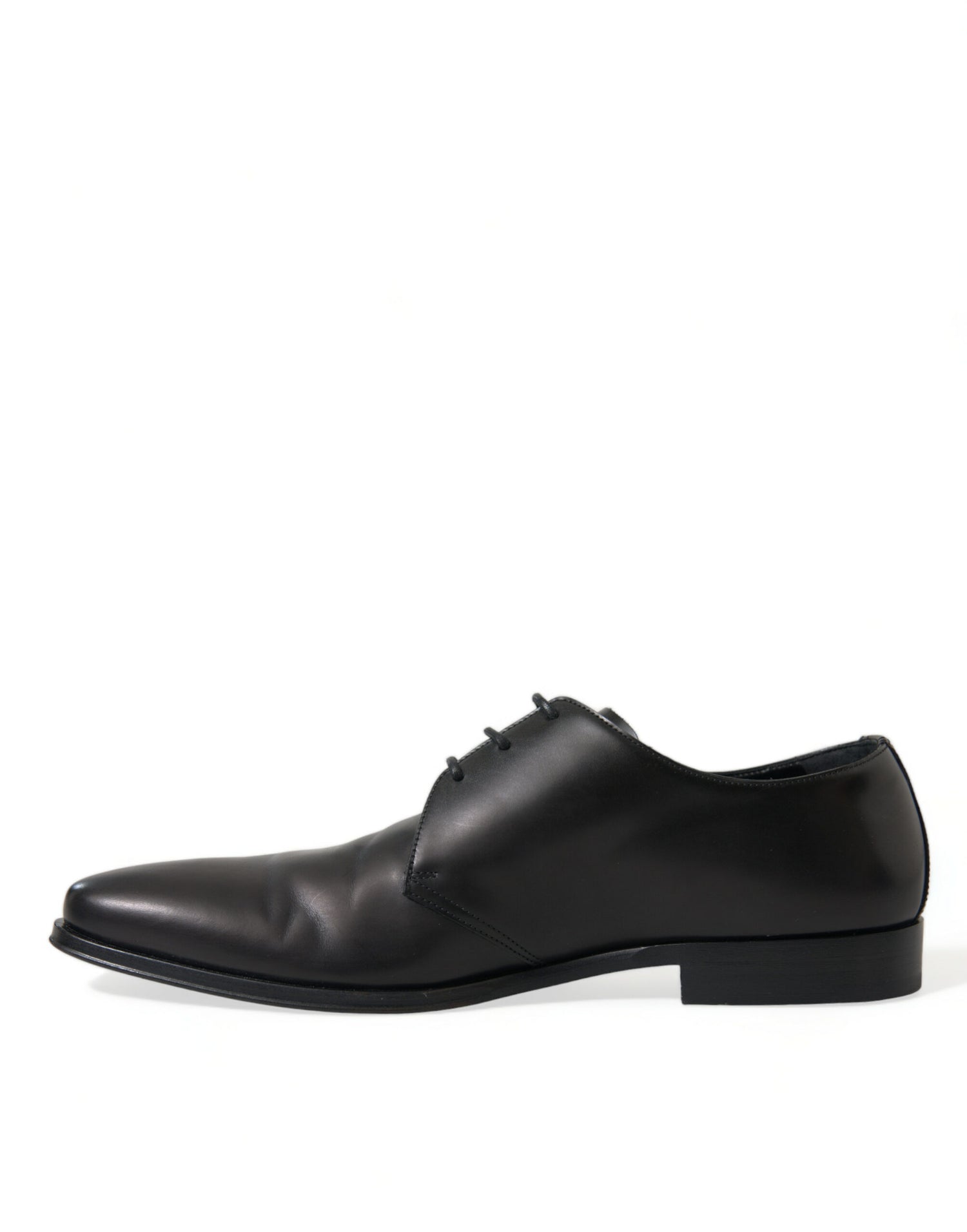 Dolce &amp; Gabbana Elegant Black Leather Derby Dress Shoes