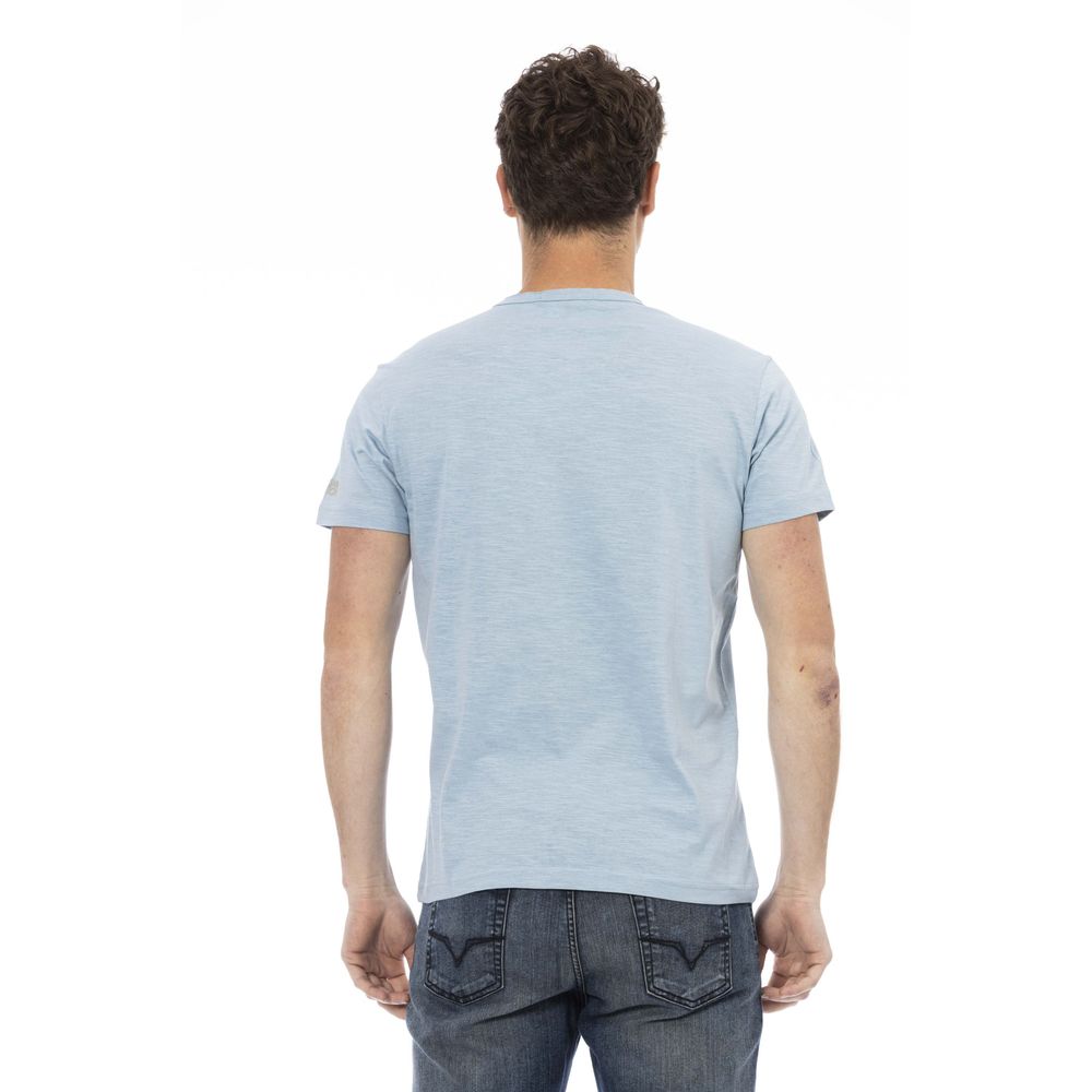 Trussardi Action Light Blue Cotton Men T-Shirt