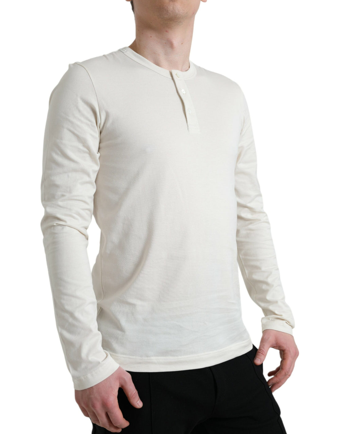 Dolce &amp; Gabbana Elegant Off White Cotton Sweater