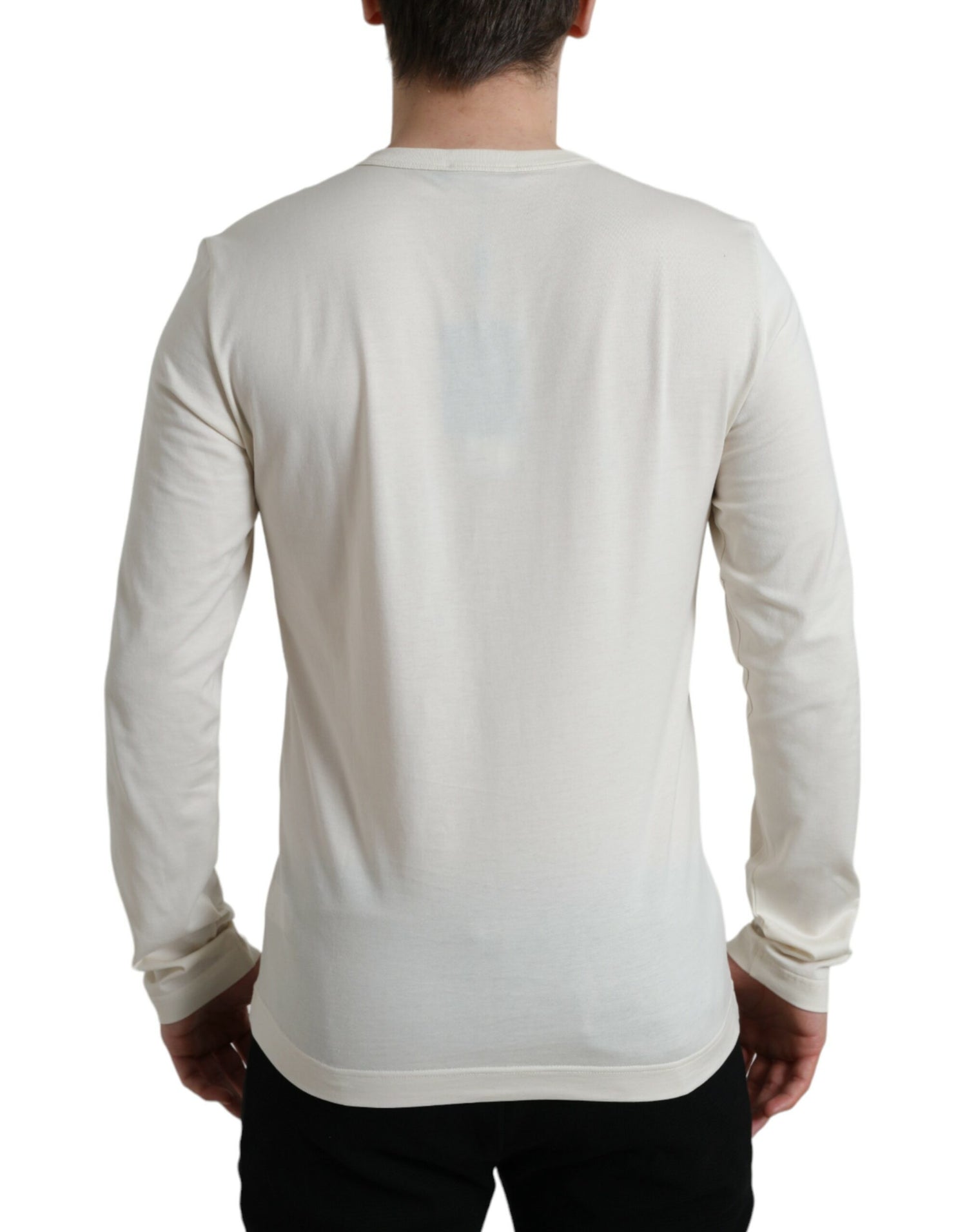 Dolce &amp; Gabbana Elegant Off White Cotton Sweater