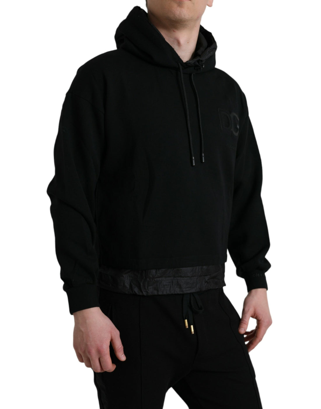 Dolce &amp; Gabbana Elegant Black Hooded Pullover Sweater