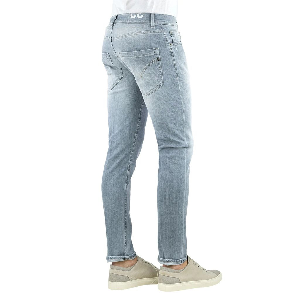 Dondup Sleek Gray Slim Fit Designer Jeans