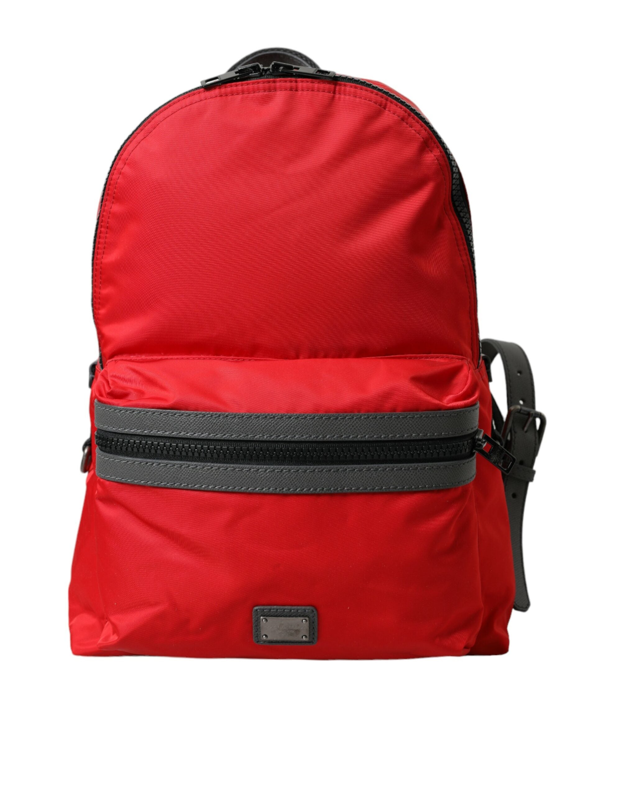 Dolce &amp; Gabbana Elegant Red Nylon-Leather Backpack