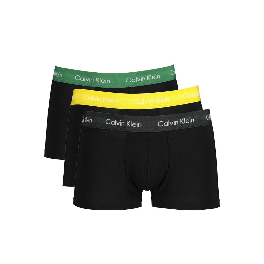 Calvin Klein Triple Charm Trunks in Black, Yellow, &amp; Green