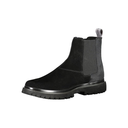 Calvin Klein Chic Monochrome Ankle Boots with Logo Detail