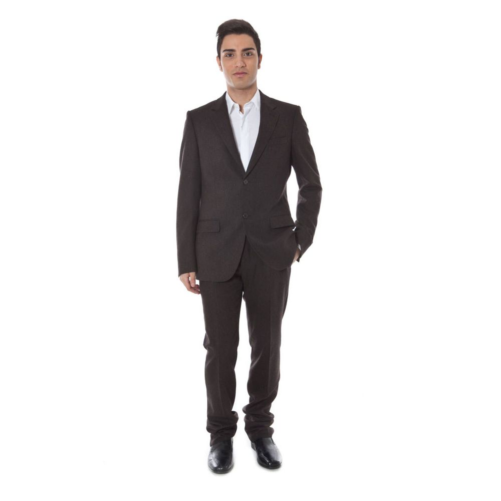 Calvin Klein Chic Wool Blend Brown Suit for Men