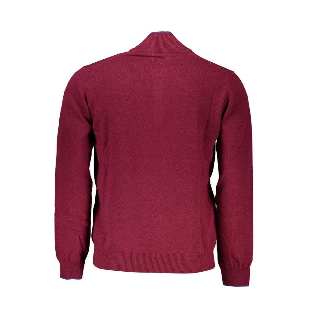 Harmont &amp; Blaine Elegant Half-Zip Sweater with Embroidery Detail