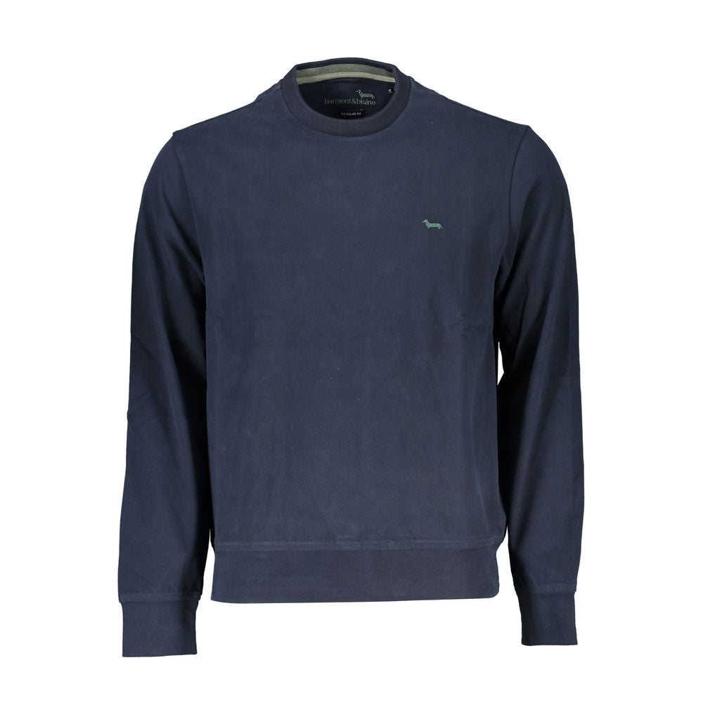 Harmont &amp; Blaine Elegant Blue Crew Neck Sweater