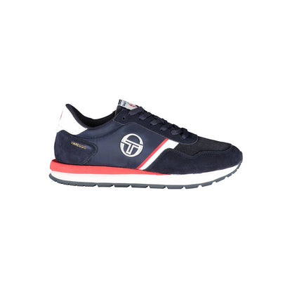 Sergio Tacchini Elegant Blue Viareggio Sneakers with Embroidery