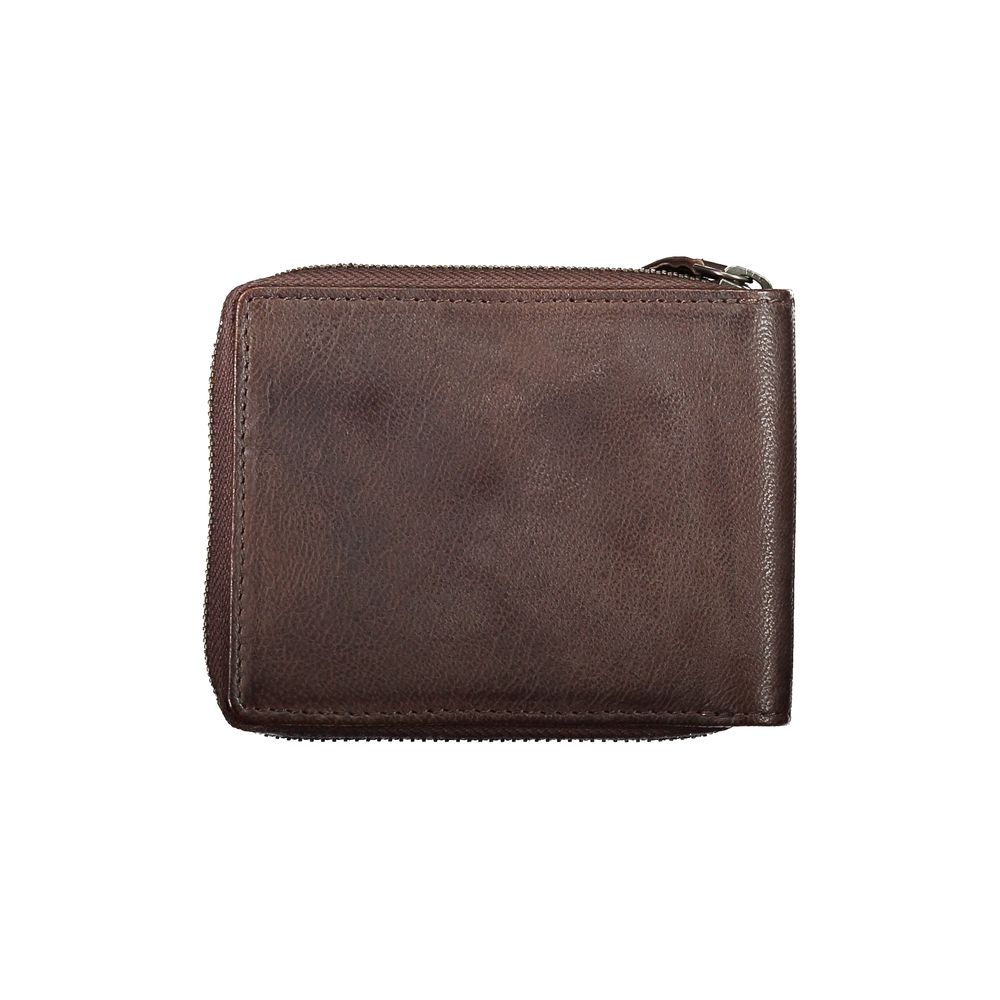 Blauer Elegant Leather Coin &amp; Card Wallet in Brown