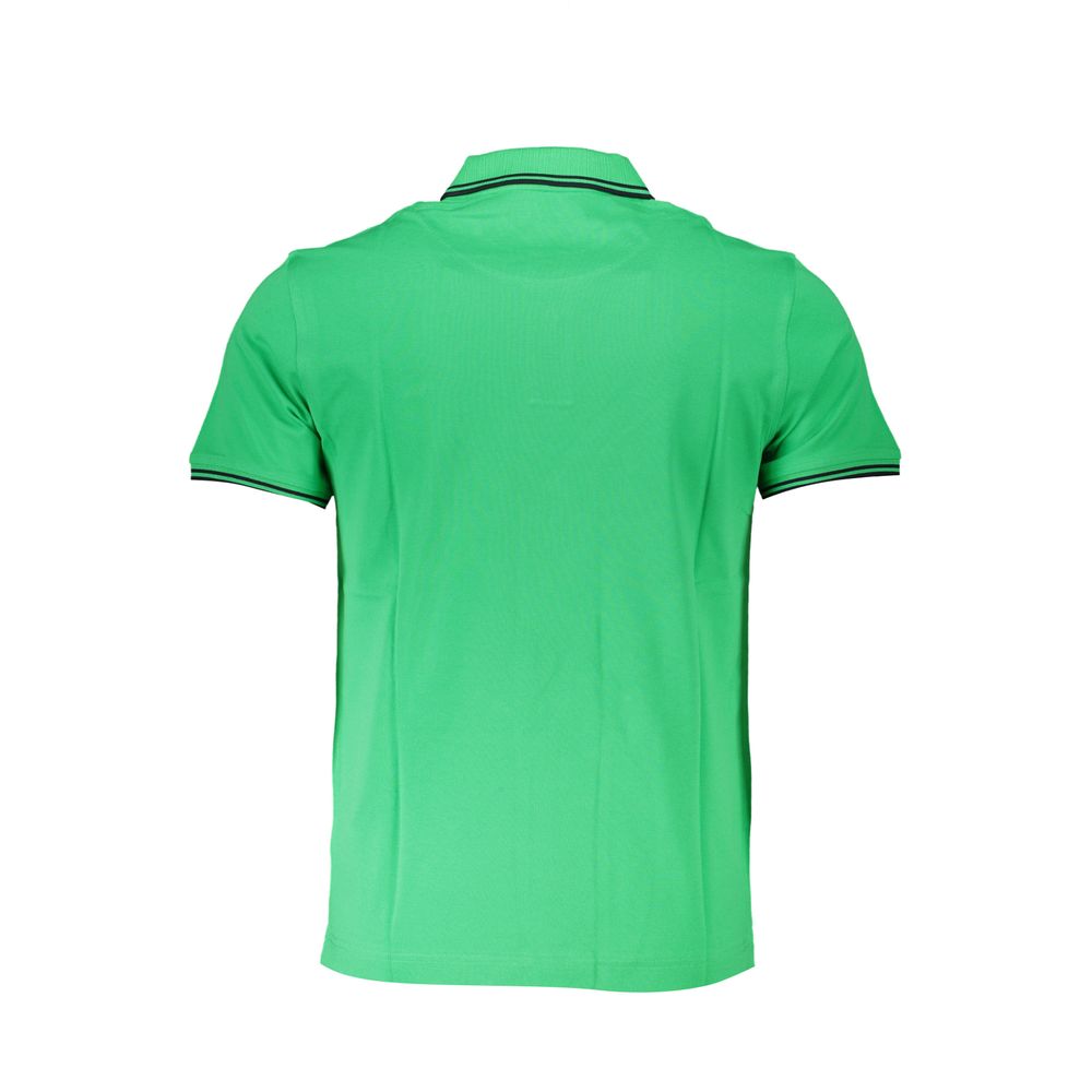 Harmont &amp; Blaine Chic Green Cotton Polo with Contrast Detailing