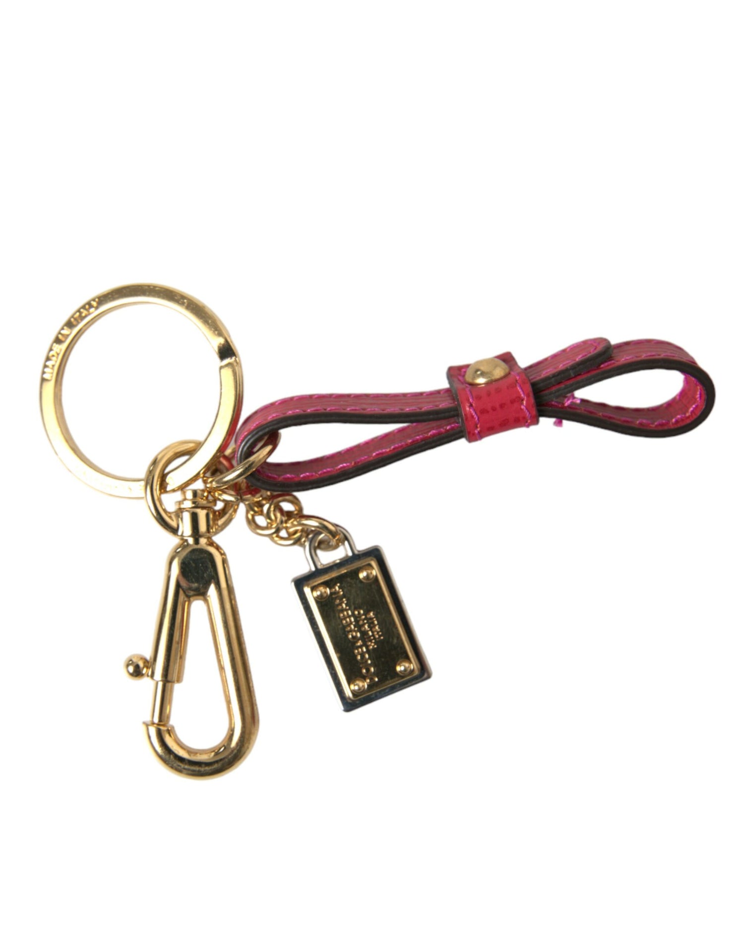 Dolce &amp; Gabbana Stunning Red Leather Keychain