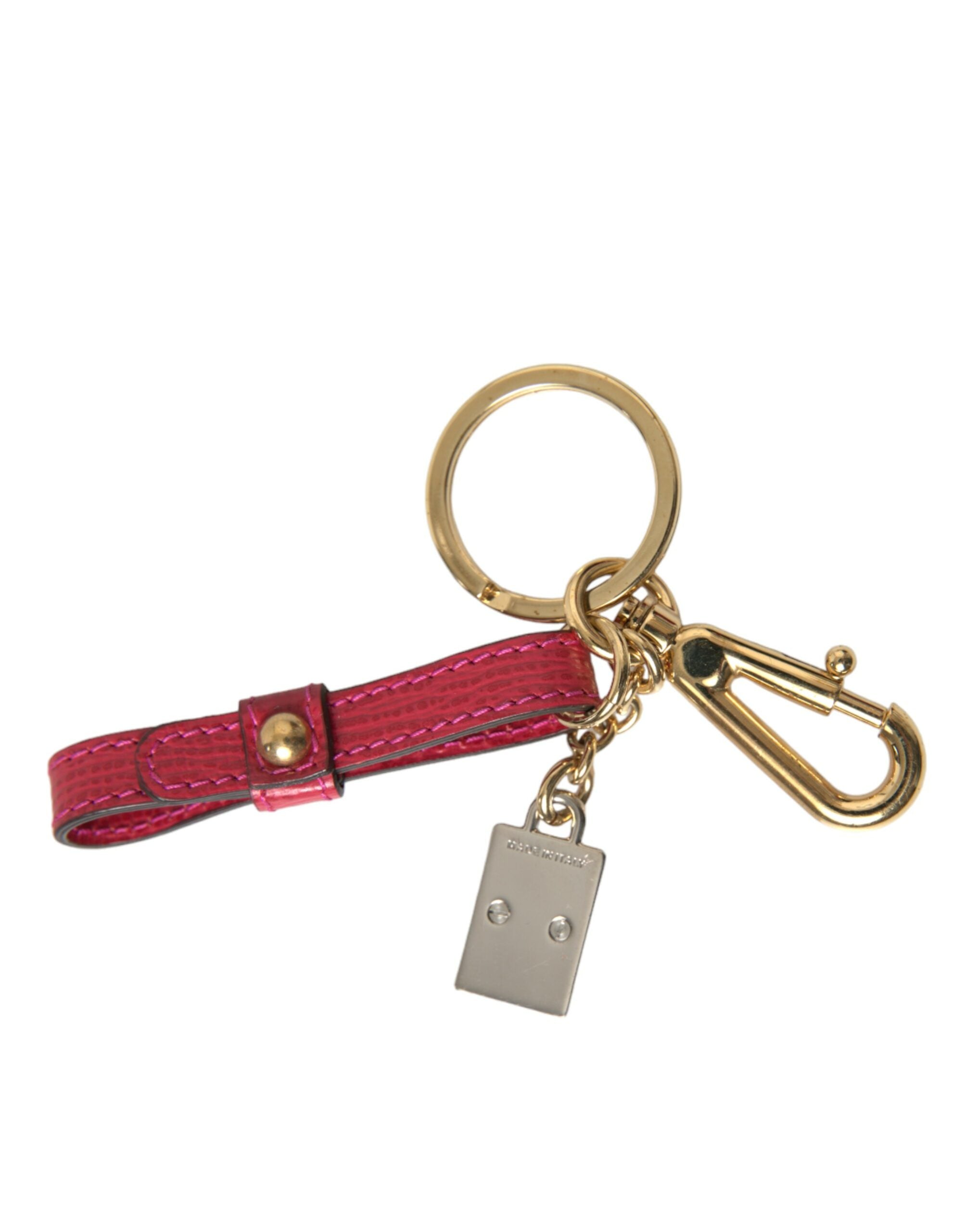 Dolce &amp; Gabbana Stunning Red Leather Keychain