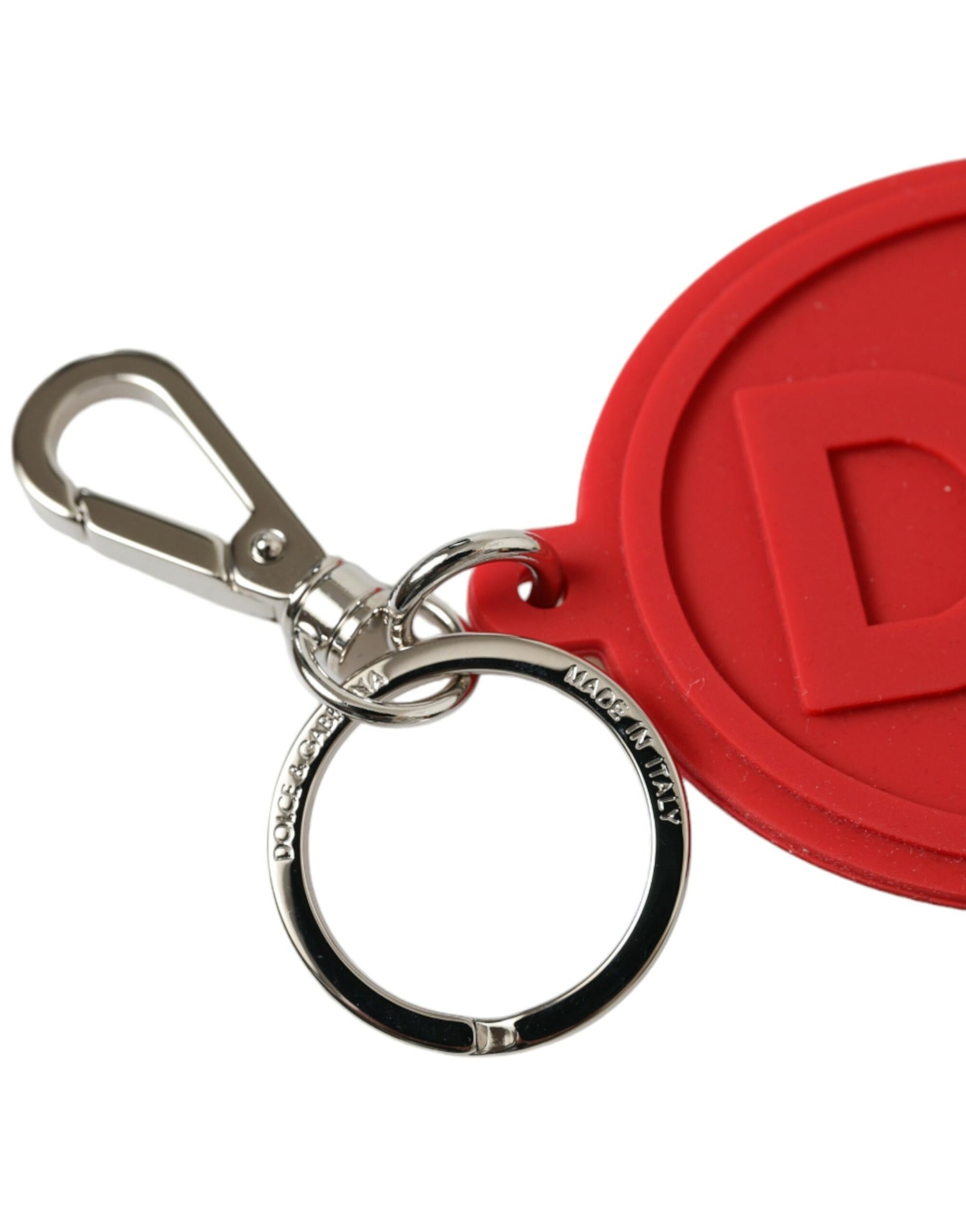 Dolce &amp; Gabbana Elegant Red Trifold Key Holder Case