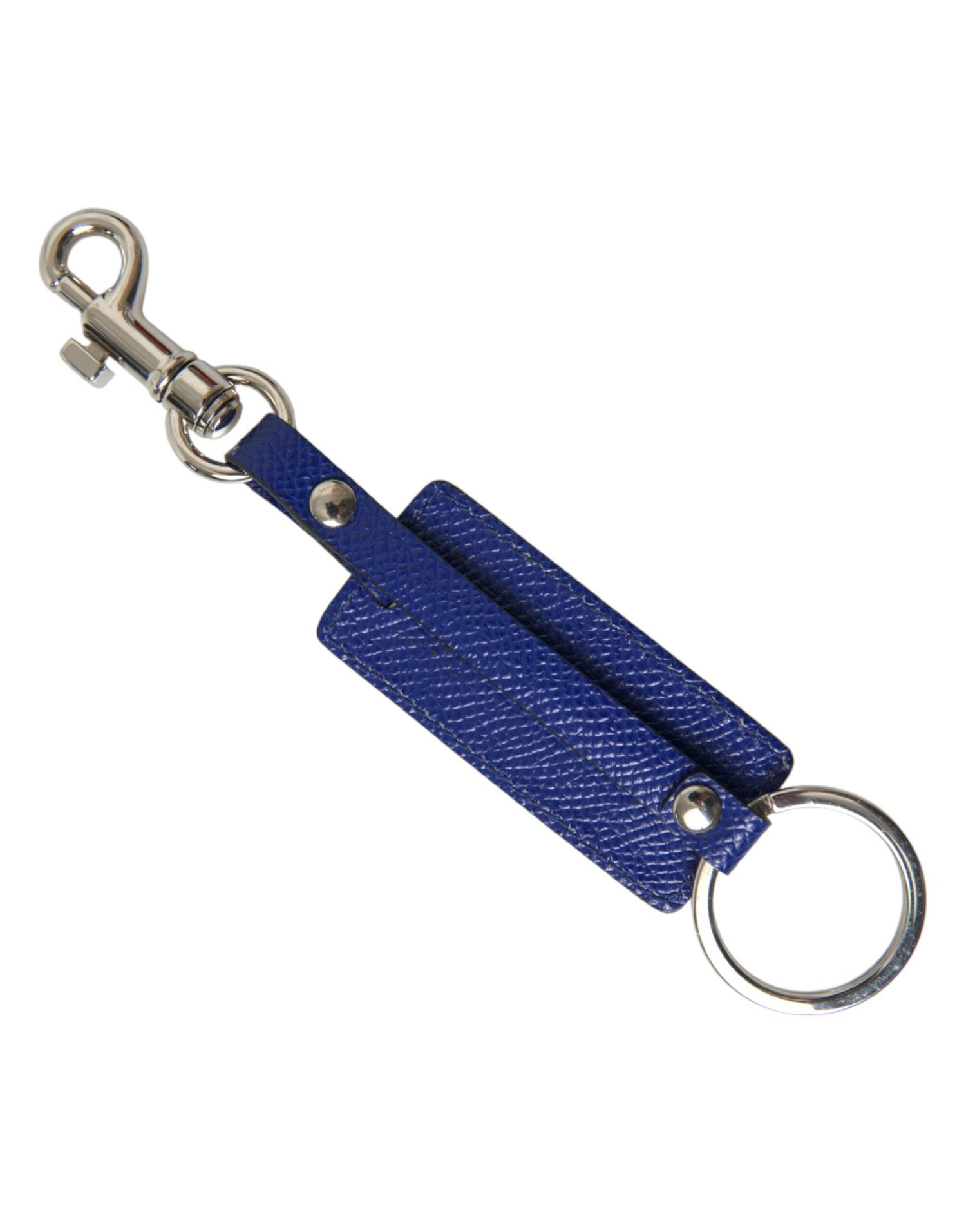 Dolce &amp; Gabbana Elegant Blue Trifold Calf Leather Key Holder